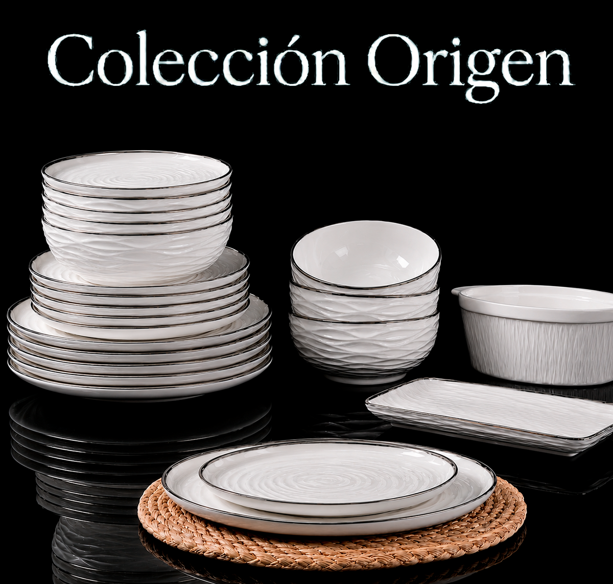 Colección Origen | Premiun |  Colección completa | Porcelana de alta calidad | Lujo y estilo |  Edicion limitada